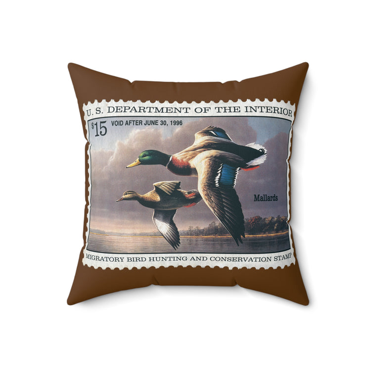 Official 1995-1996 Federal Duck Stamp - Brown Pillow