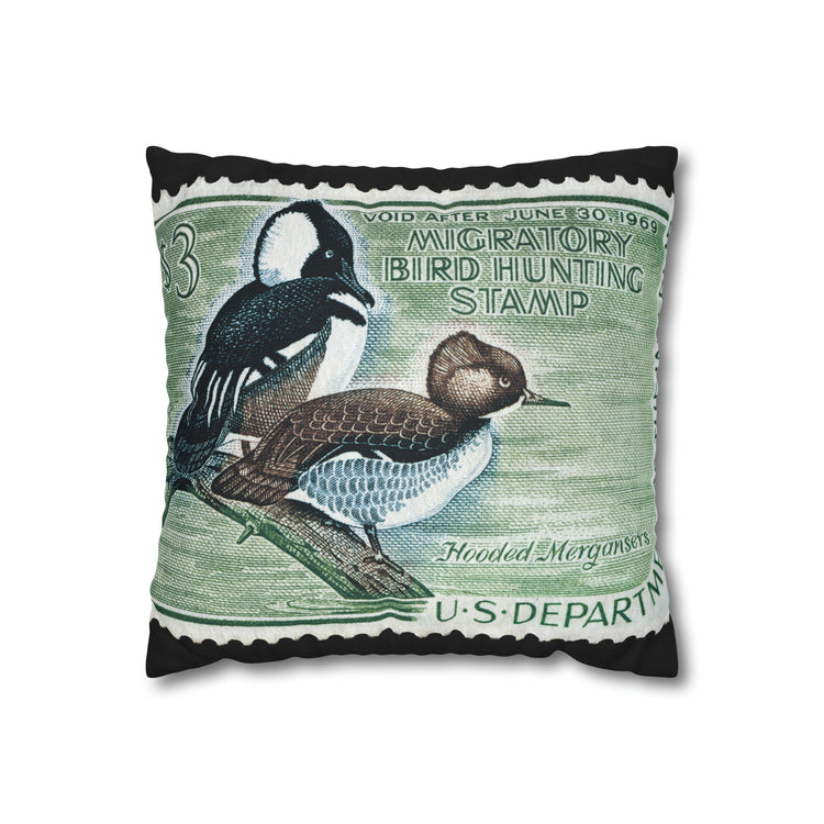 Official 1968-1969 Federal Duck Stamp - Zippered Pillow Cover