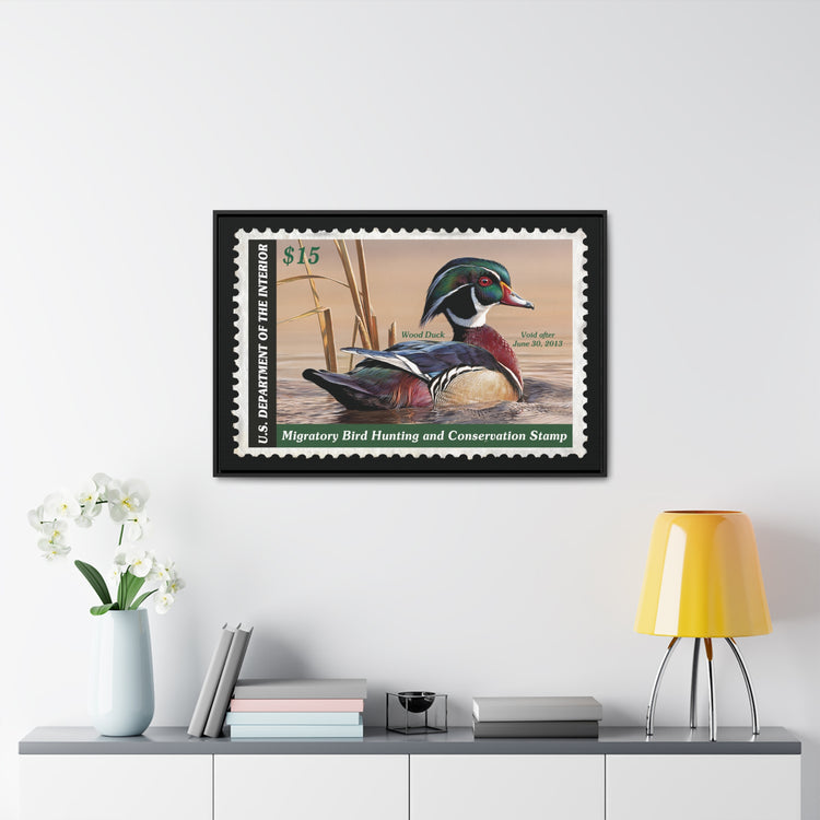 Official 2012 - 2013 Federal Duck Stamp - Framed Canvas Sign