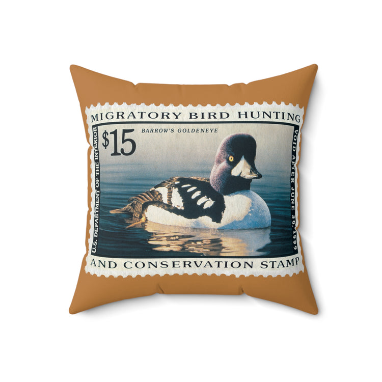 Official 1998-1999 Federal Duck Stamp - Light Brown Pillow