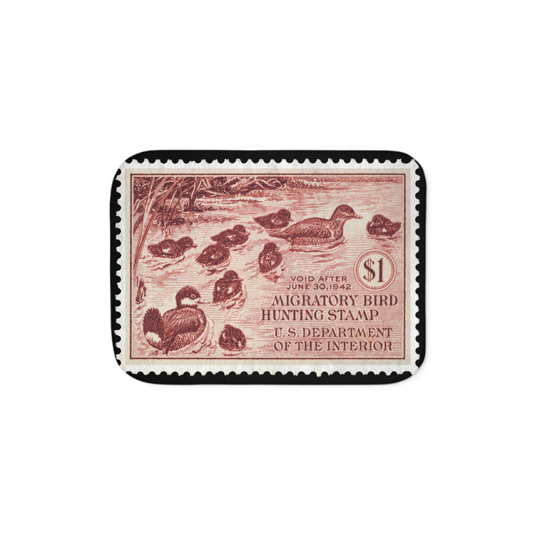 Official 1941-1942 Federal Duck Stamp - Sherpa Blanket