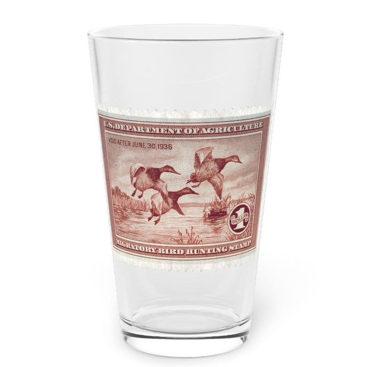 Official 1935-1936 Federal Duck Stamp - Pint Glass