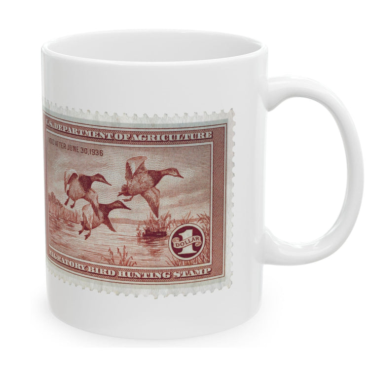 Official 1935-1936 Federal Duck Stamp - White Mug