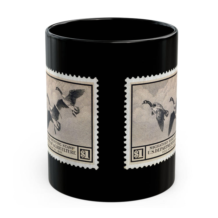 Official 1936-1937 Federal Duck Stamp - Black Mug