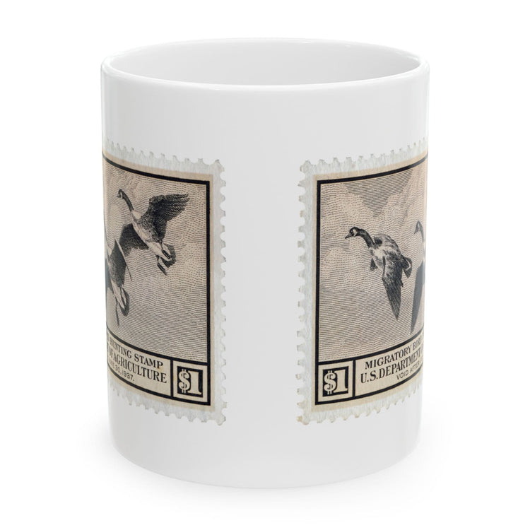 Official 1936-1937 Federal Duck Stamp - White Mug