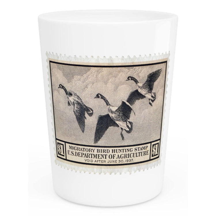 Official 1936-1937 Federal Duck Stamp - Shot Glass