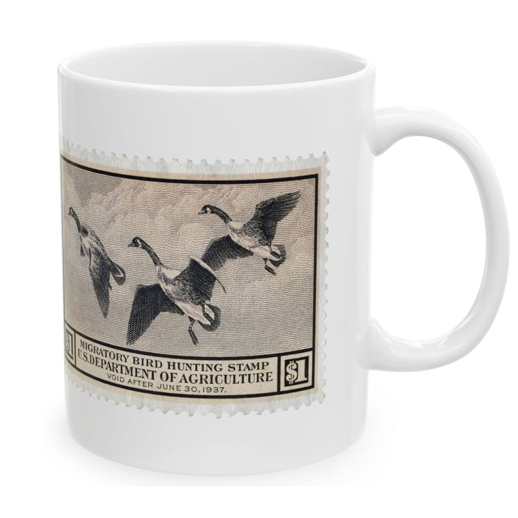 Official 1936-1937 Federal Duck Stamp - White Mug