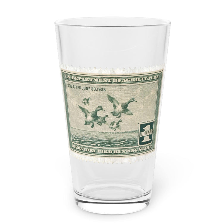 Official 1937-1938 Federal Duck Stamp - Pint Glass