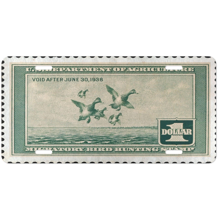 Official 1937-1938 Federal Duck Stamp - License Plate