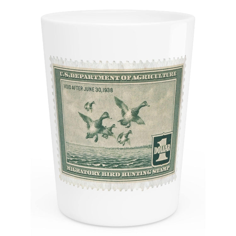 Official 1937-1938 Federal Duck Stamp - Shot Glass