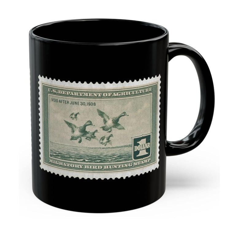 Official 1937-1938 Federal Duck Stamp - Black Mug