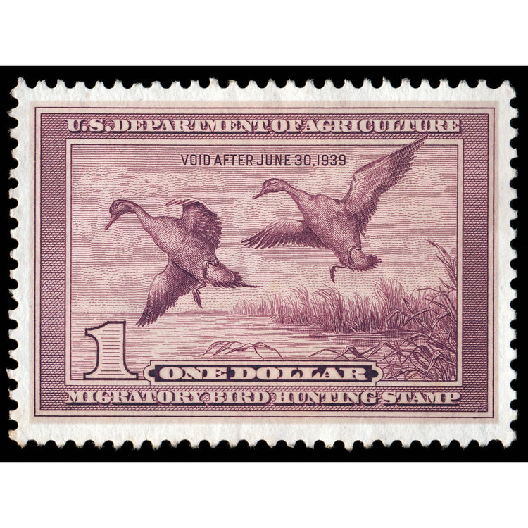 Official 1938 - 1939 Federal  Duck Stamp-Metal Sign