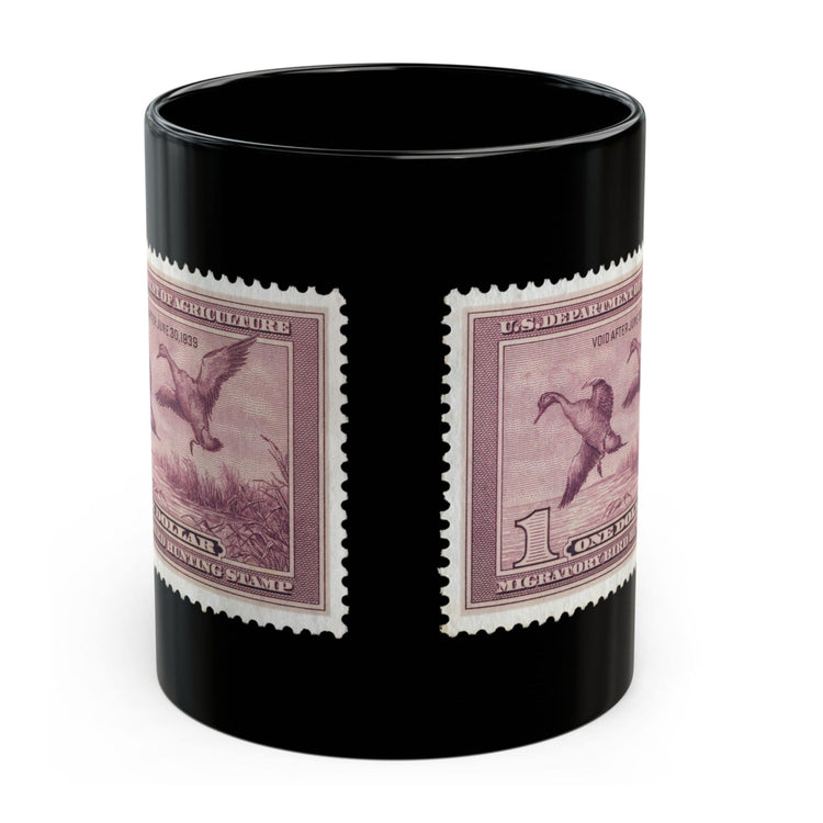 Official 1938 - 1939 Federal Duck Stamp - Black Mug