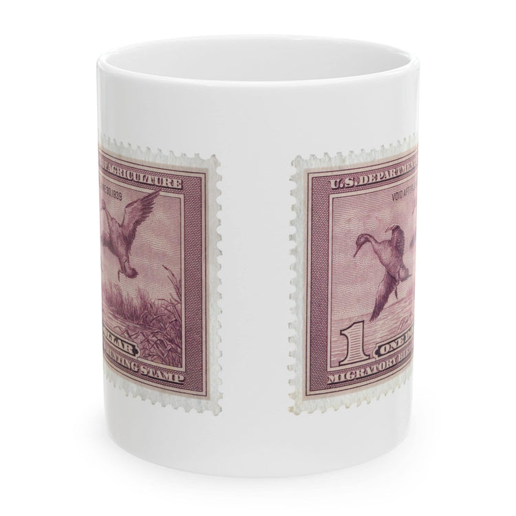 Official 1938-1939 Federal Duck Stamp - White Mug