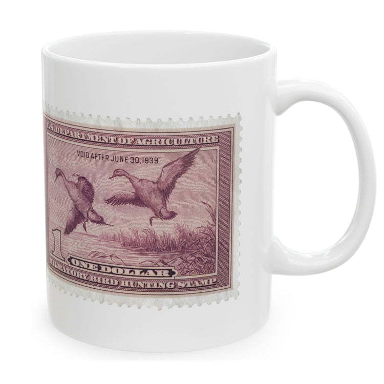 Official 1938-1939 Federal Duck Stamp - White Mug