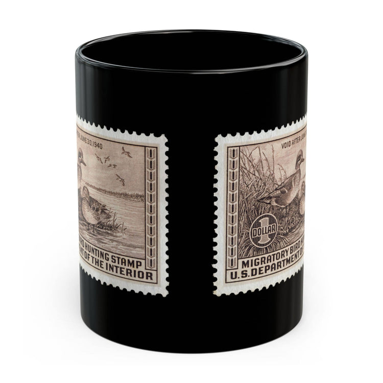 Official 1939-1940 Federal Duck Stamp - Black Mug