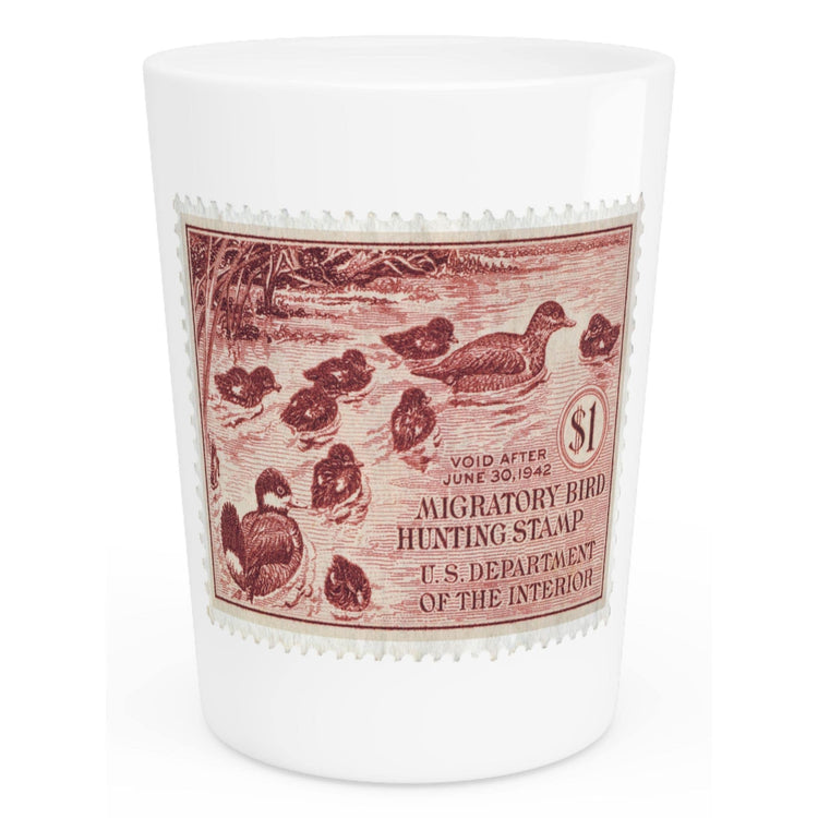 Official 1941-1942 Federal Duck Stamp - Shot Glass