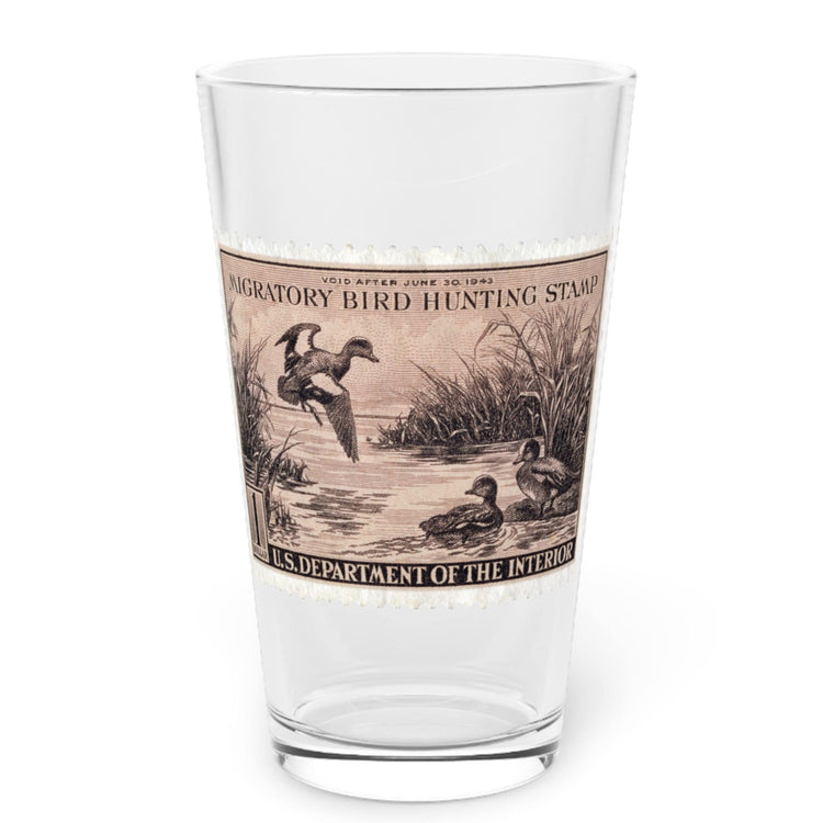 Official 1942-1943 Federal Duck Stamp - Pint Glass