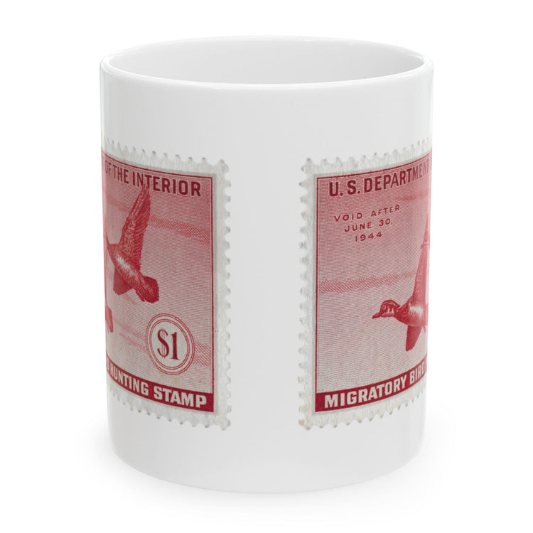 Official 1943-1944 Federal Duck Stamp - White Mug