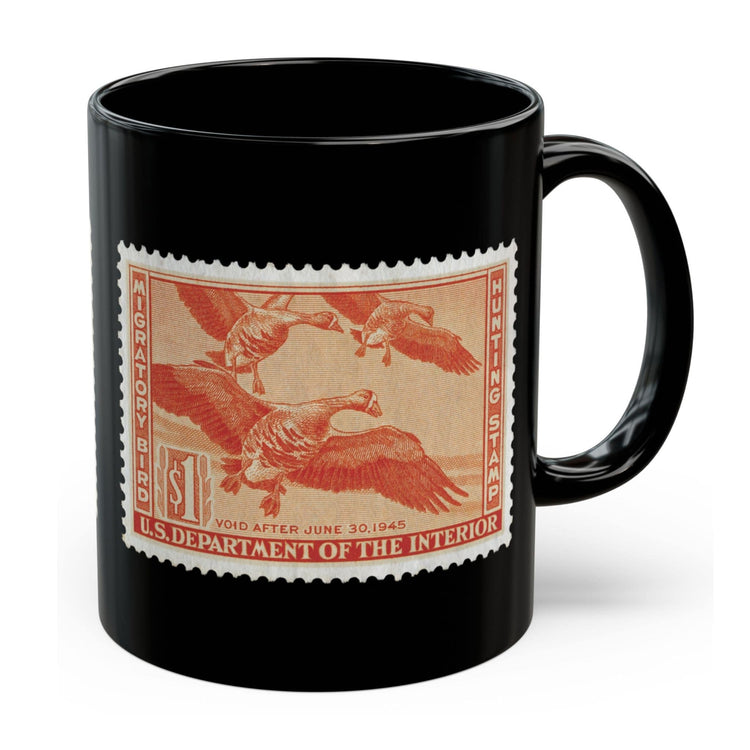 Official 1944-1945 Federal Duck Stamp - Black Mug