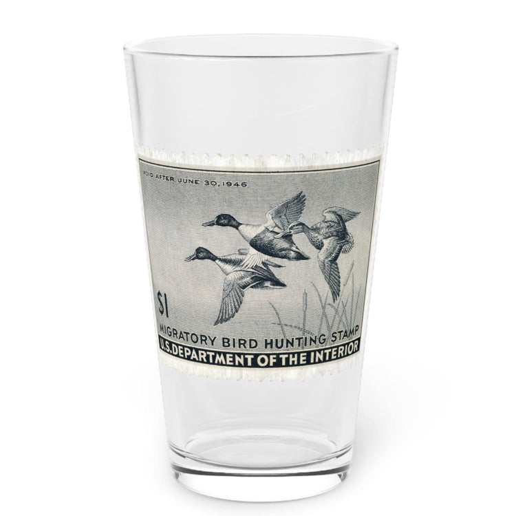 Official 1945-1946 Federal Duck Stamp - Pint Glass