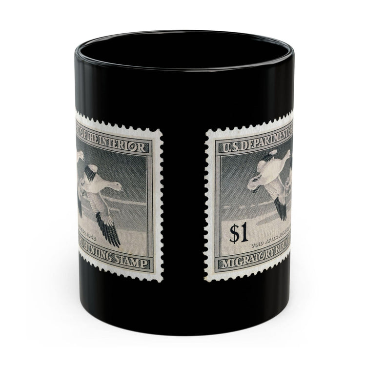 Official 1947-1948 Federal Duck Stamp - Black Mug