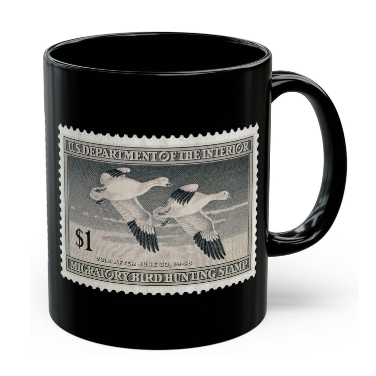 Official 1947-1948 Federal Duck Stamp - Black Mug