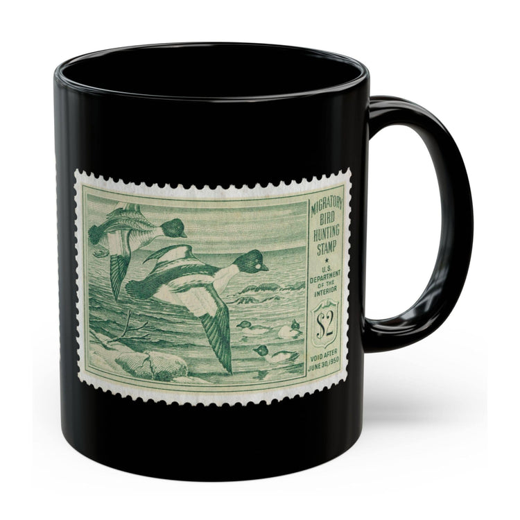 Official 1949-1950 Federal Duck Stamp - Black Mug