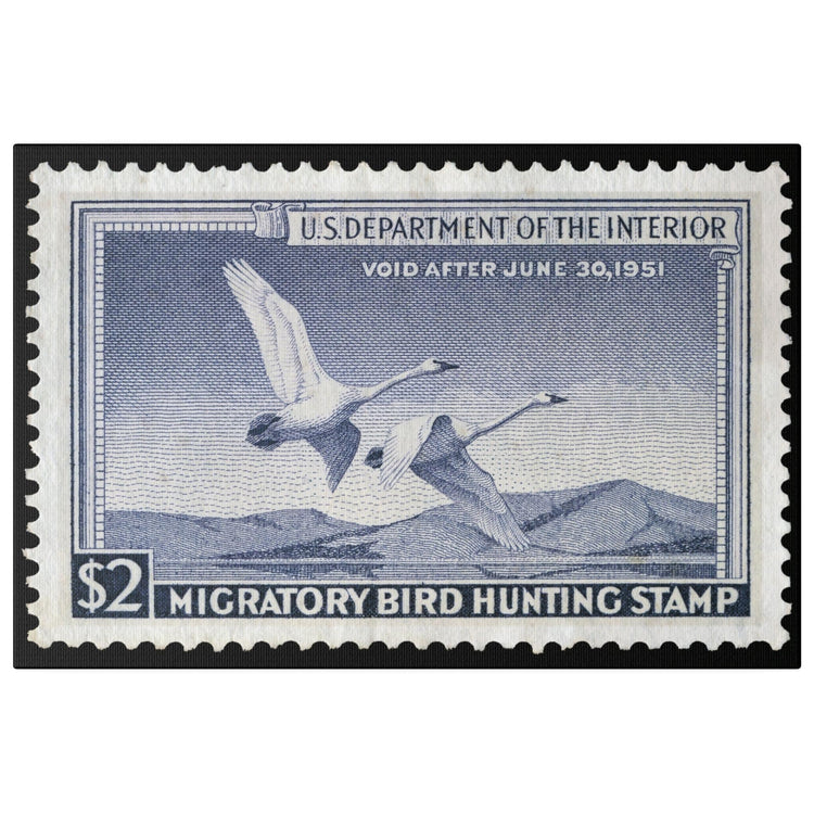 Official 1950 - 1951 Federal Duck Stamp - Canvas Sign