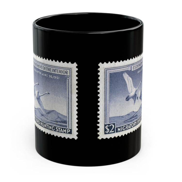 Official 1950-1951 Federal Duck Stamp - Black Mug