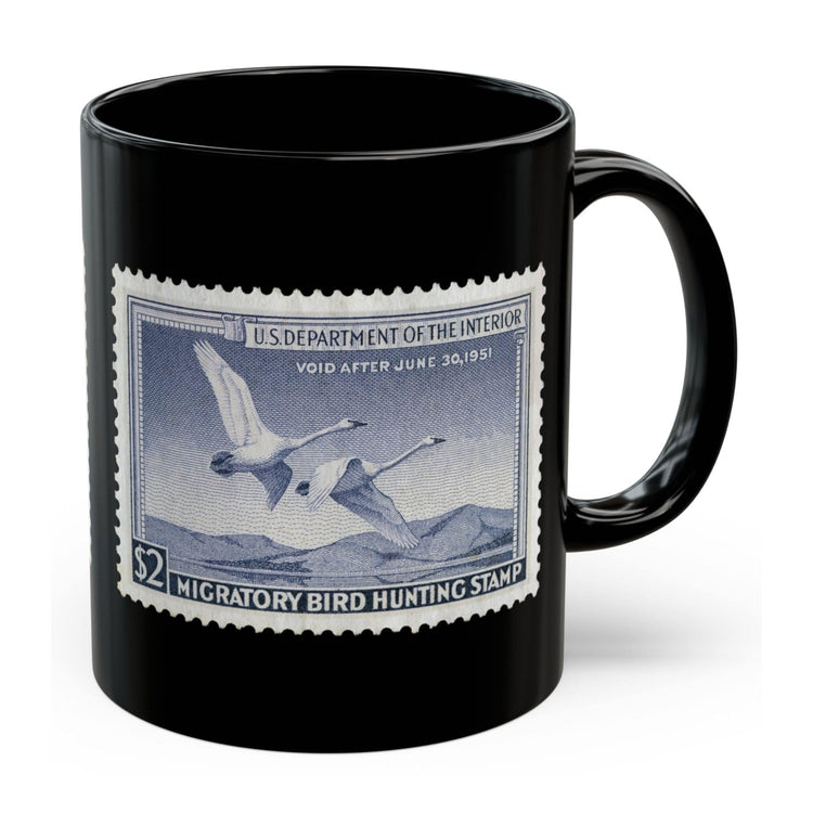 Official 1950-1951 Federal Duck Stamp - Black Mug