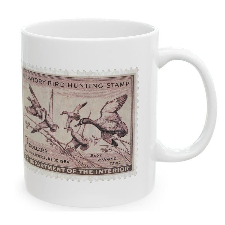 Official 1953-1954 Federal Duck Stamp - White Mug