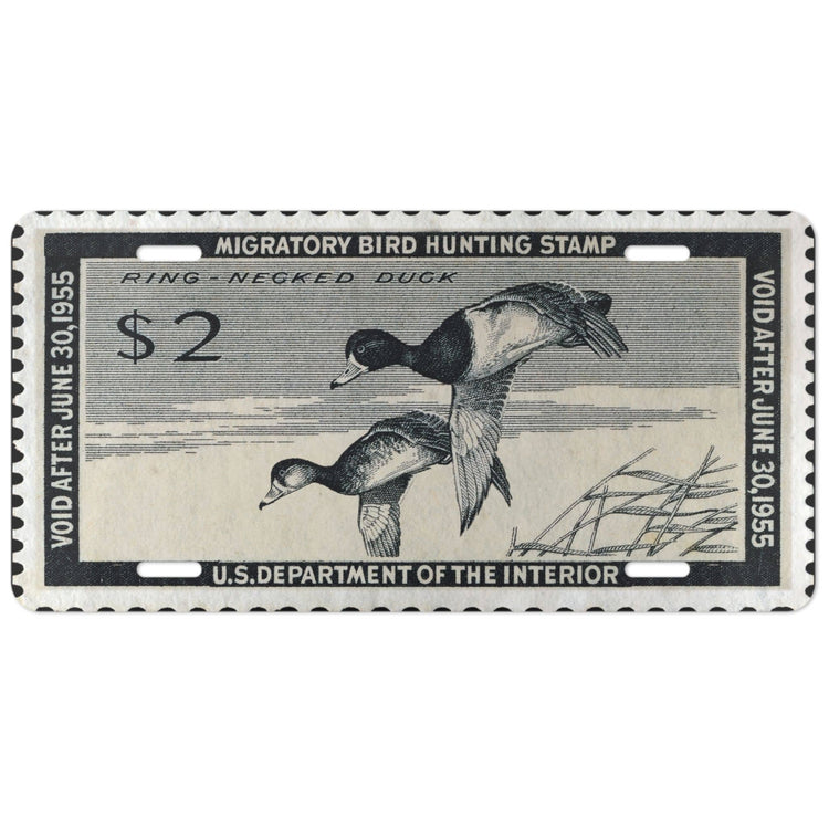 Official 1954 - 1955 Federal Duck Stamp - License Plate