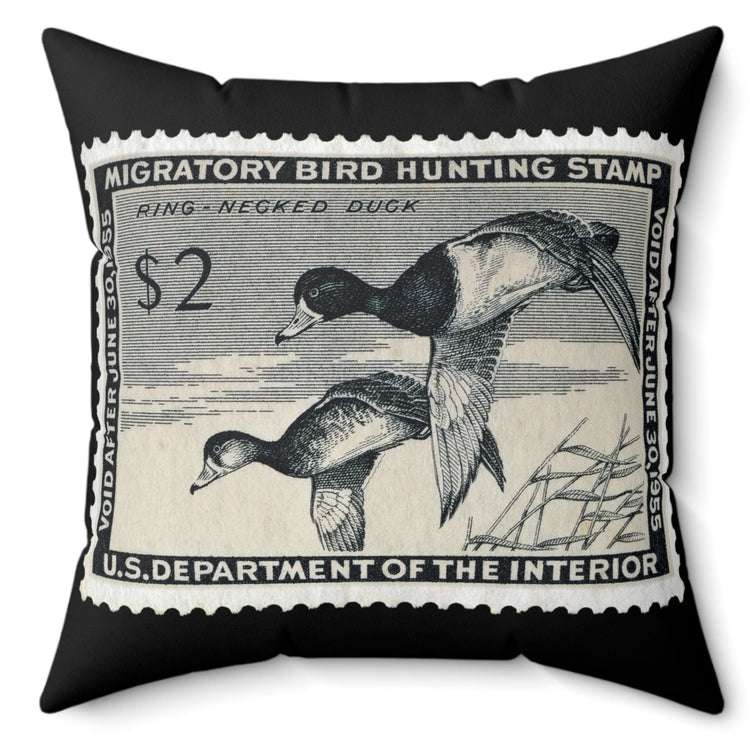 Official 1954-1955 Federal Duck Stamp - Black Pillow