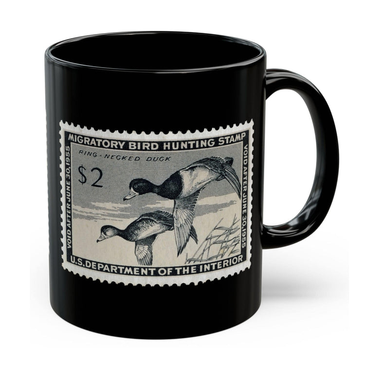 Official 1954-1955 Federal Duck Stamp - Black Mug