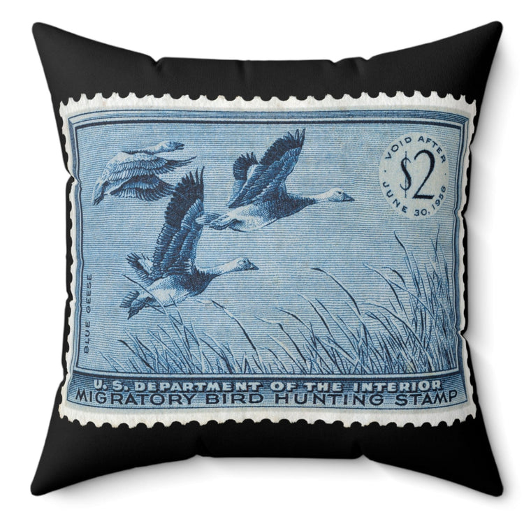 Official 1955-1956 Federal Duck Stamp - Black Pillow