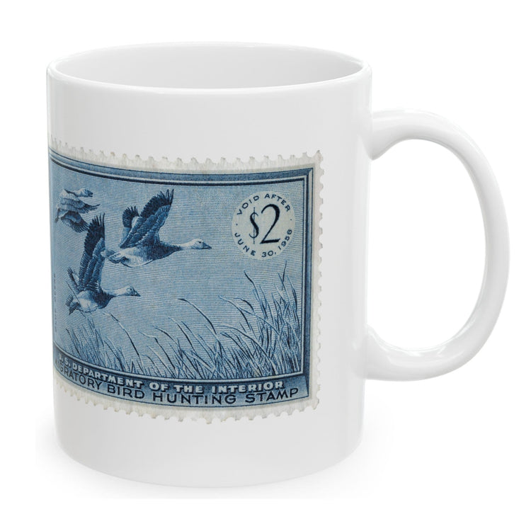 Official 1955-1956 Federal Duck Stamp - White Mug