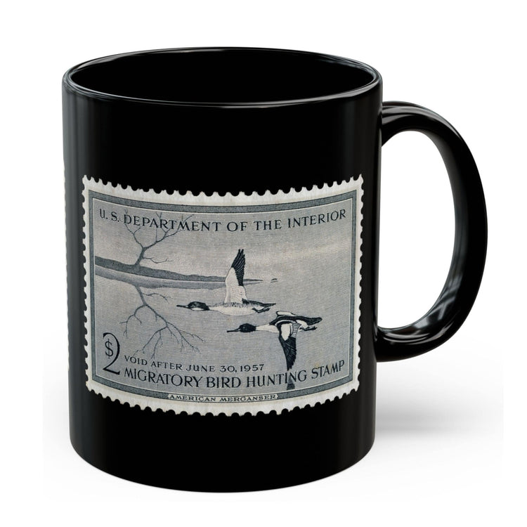 Official 1956-1957 Federal Duck Stamp - Black Mug