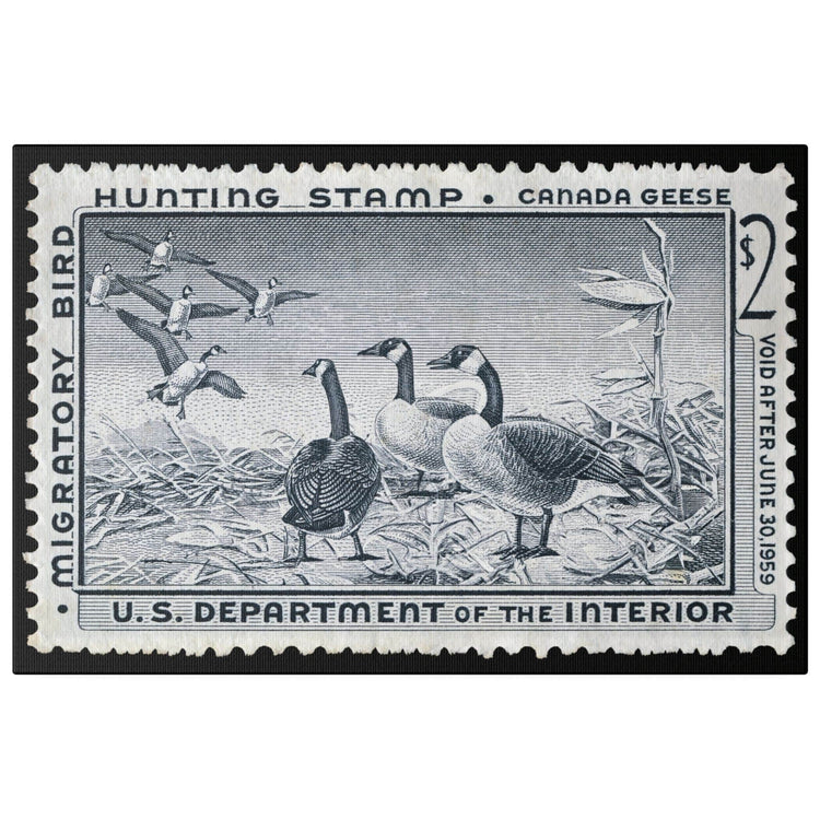 Official 1958 - 1959 Federal Duck Stamp - Canvas Sign