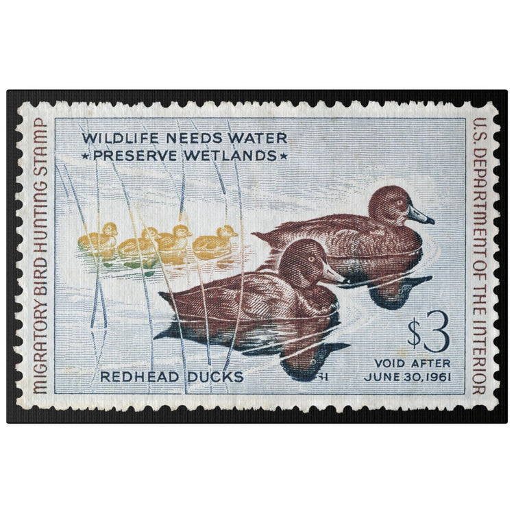 Official 1960 - 1961 Federal Duck Stamp - Canvas Sign