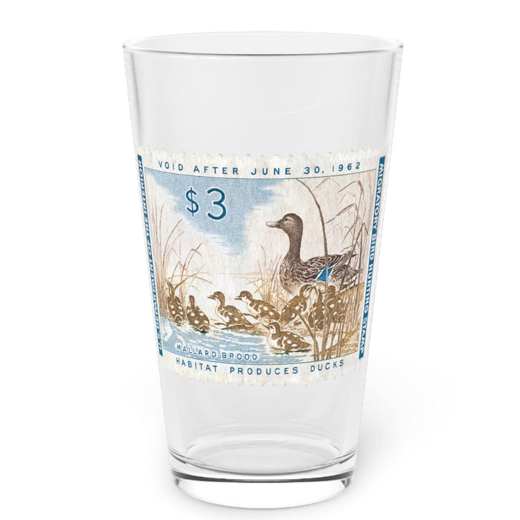 Official 1961-1962 Federal Duck Stamp - Pint Glass