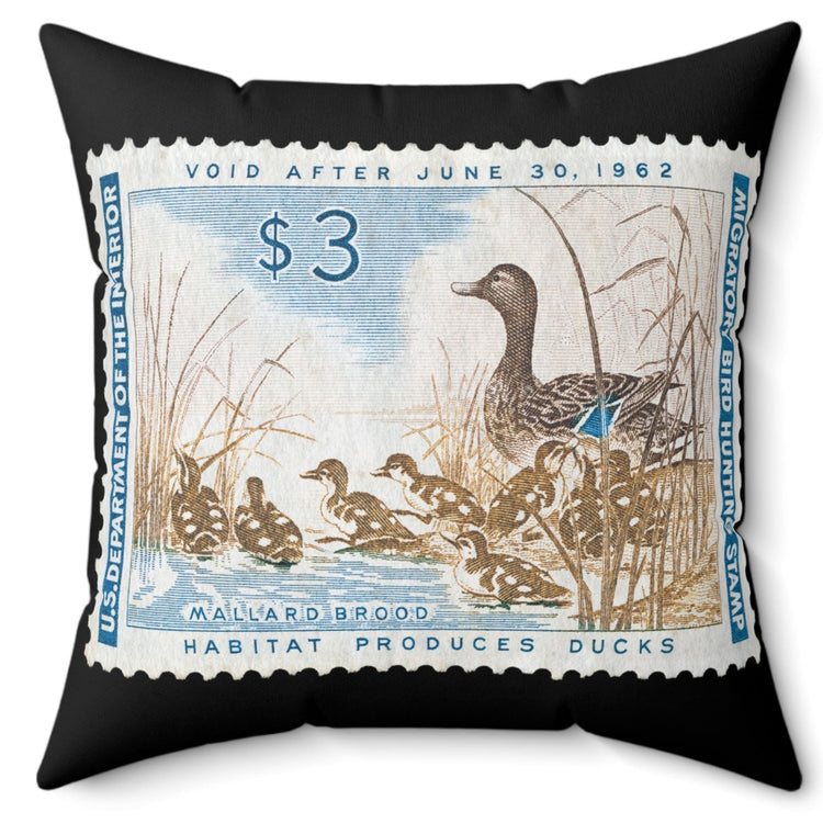 Official 1961-1962 Federal Duck Stamp - Black Pillow