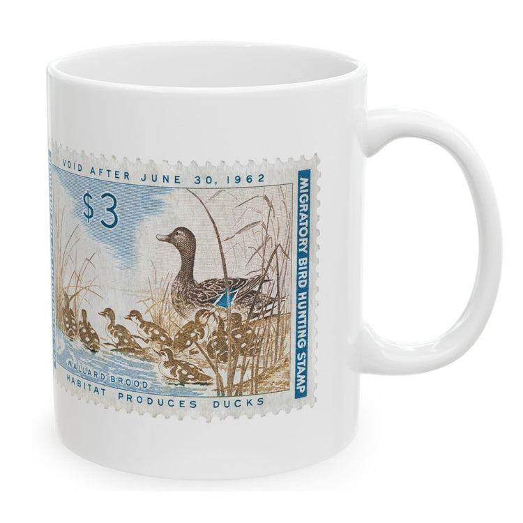 Official 1961-1962 Federal Duck Stamp - White Mug