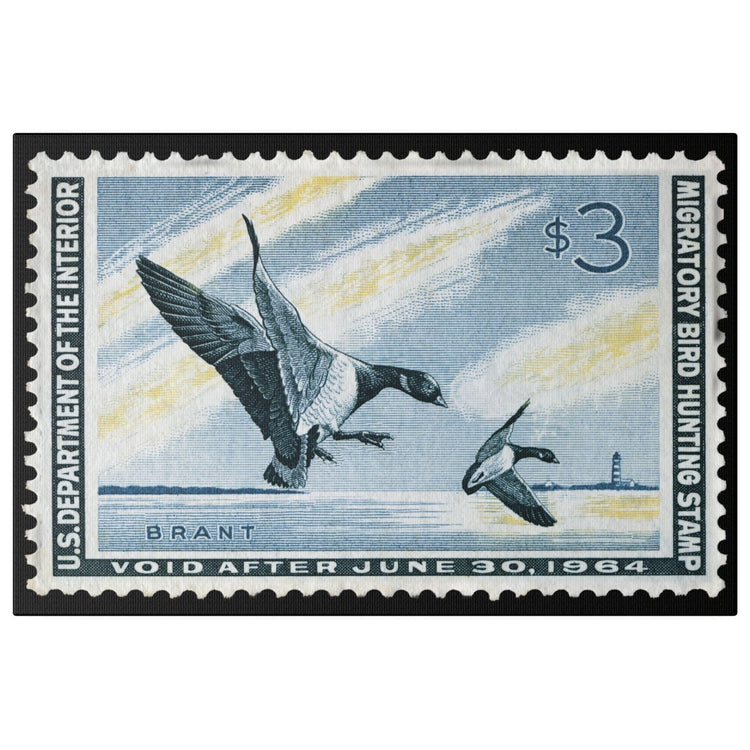 Official 1963 - 1964 Federal Duck Stamp - Canvas Sign