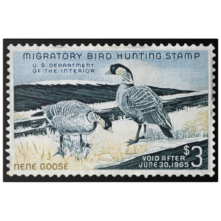 Official 1964 - 1965 Federal Duck Stamp - Canvas Sign