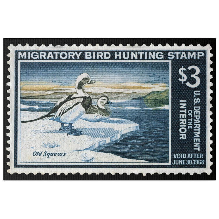 Official 1967 - 1968 Federal Duck Stamp - Canvas Sign