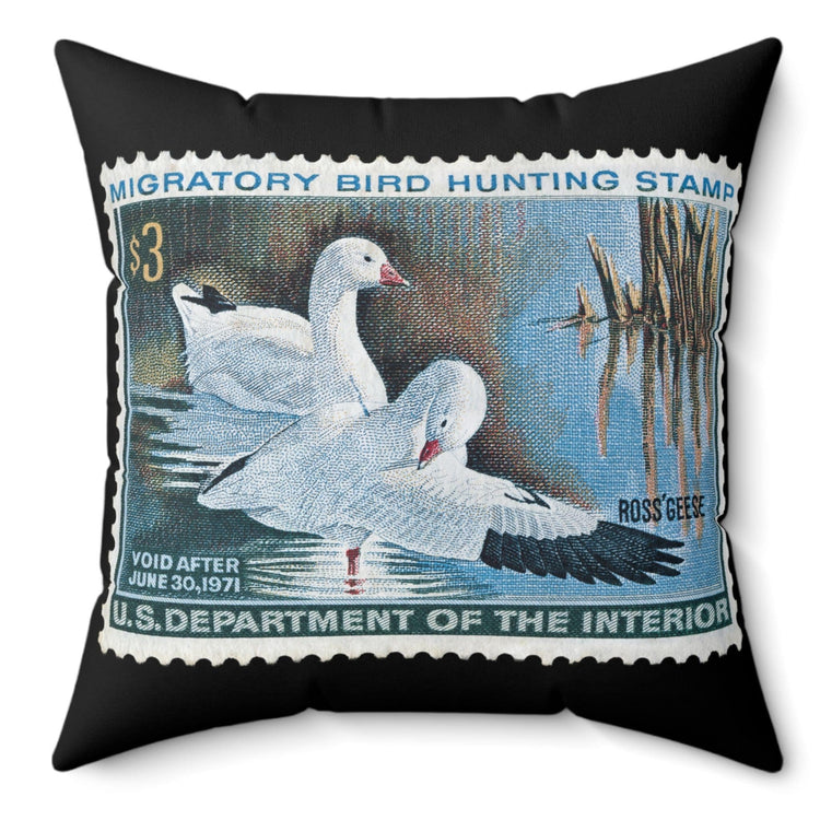 Official 1970-1971 Federal Duck Stamp - Black Pillow