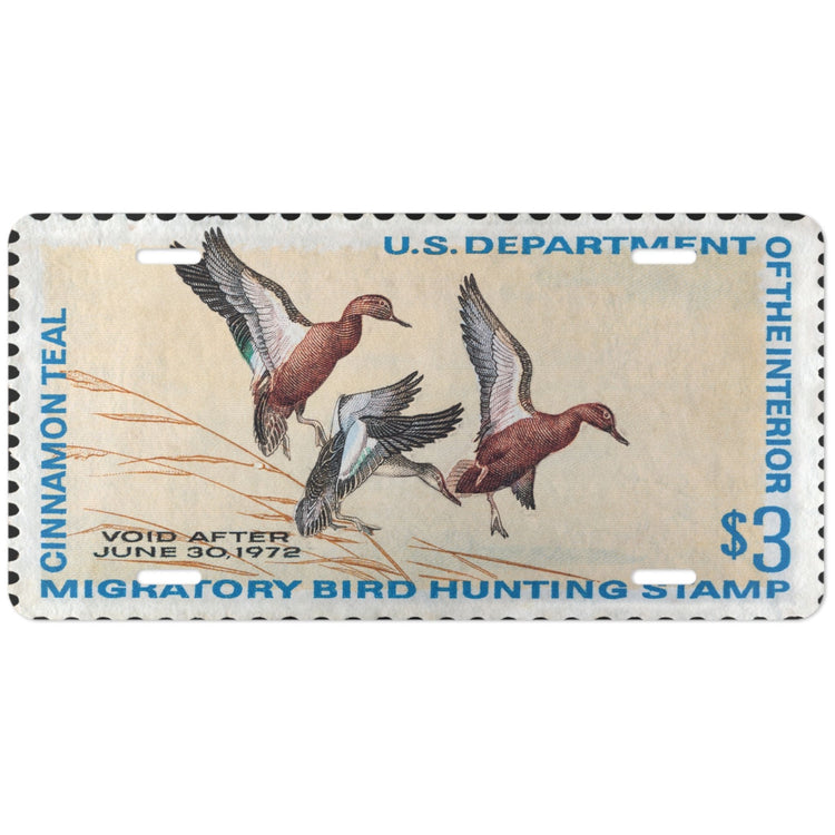 Official 1971-1972 Federal Duck Stamp - License Plate