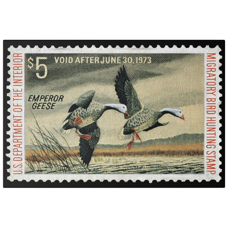 Official 1972 - 1973 Federal Duck Stamp - Canvas Sign