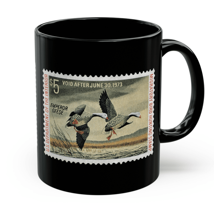 Official 1972-1973 Federal Duck Stamp - Black Mug